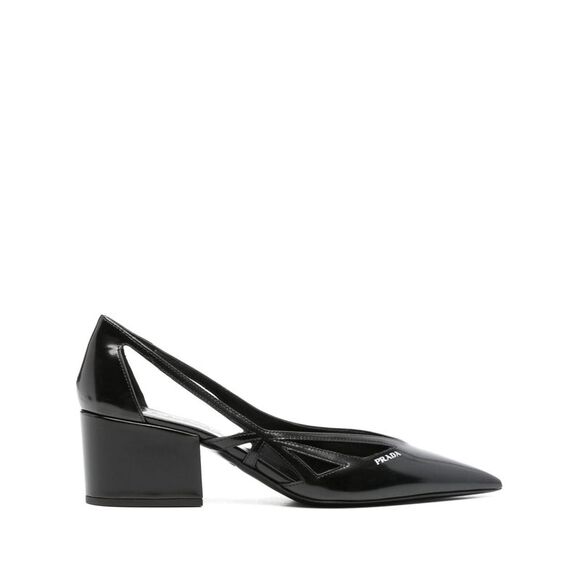 Prada Women Leather Cut-Out Pumps